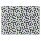 ミントグリーンヒョウ柄 テーブルクロス (正面(横))