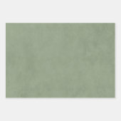 ミントグリーンビンテージクリスマステクス無地のチャ ラッピングペーパーシート (正面3)