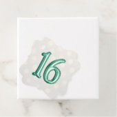 ミントグリーンフォイルおよび金ゴールド《写真》ぼけ味きらめく フェイバータグ (インサイチュ)