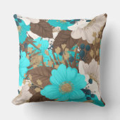 ミントグリーンフラワー クッション (正面)