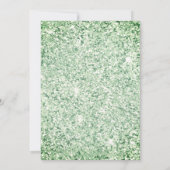 ミントグリーンフローラスパークルドレス金ゴールドキンセアニェラ 招待状 (裏面)