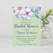ミントグリーンフローラブライダルシャワー 招待状 (スタンド正面)