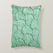 ミントグリーンフローラレースルックパターン アクセントクッション (裏面(縦))