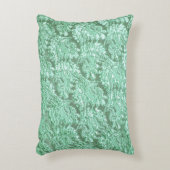 ミントグリーンフローラレースルックパターン アクセントクッション (正面(垂直))