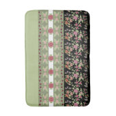 ミントグリーンブラックピンクとブルゴーニュ バスマット (正面縦)