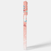 ミントグリーンブルーホワイトコーラルレッドテラゾパターン Case-Mate iPhoneケース (裏面 / 右)