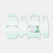 ミントグリーンプリンセスドレスキンセニェラ誕生日 フェイバーボックス (折り畳みなし)