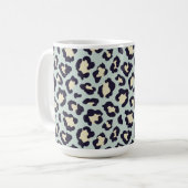 ミントグリーンプリント コーヒーマグカップ (正面左)