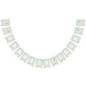 ミントグリーンヘッジホッグ赤ちゃんシャワーバンティング旗 バンティングフラッグ (全)