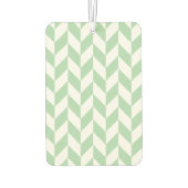 ミントグリーンヘリンボーンパターン カーエアーフレッシュナー (裏面)