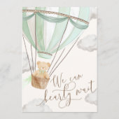 ミントグリーンベビーシャワーを待つことができる メニュー (裏面)