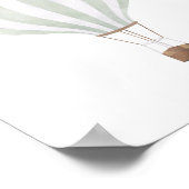 ミントグリーンホットエアバルーン子供部屋デコールポスター ポスター (角)