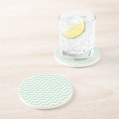 ミントグリーンホワイトシェブロンパターン コースター (側面)