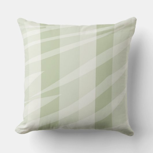 ミントグリーンホワイトゼブラストライプ クッション (正面)