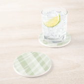 ミントグリーンホワイトゼブラストライプ コースター (側面)