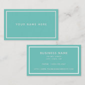ミントグリーンホワイトパミニマルステル 名刺 (正面/裏面)