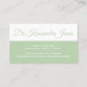 ミントグリーンホワイトミニマリストハンドレット平野 名刺 (裏面)