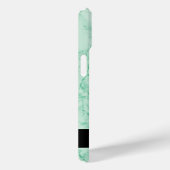 ミントグリーンポリッシュ大理石名付き Case-Mate iPhoneケース (裏面 / 右)