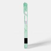 ミントグリーンポリッシュ大理石名付き Case-Mate iPhoneケース (裏面 / 左)