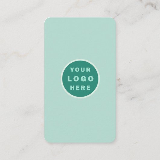 ミントグリーンマーケティングラグジュアリーブランディングソーシャルメディア 名刺 (裏面)