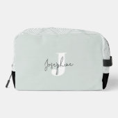 ミントグリーンミニマモダンリストモノグラムの ドップキット (裏面)