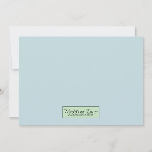 ミントグリーンメディアスキンスケートレースアイススケートで滑るパー 招待状 (裏面)