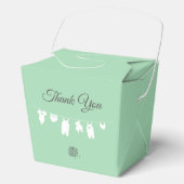 ミントグリーンモダン赤男女兼用ちゃんシャワー フェイバーボックス (正面)