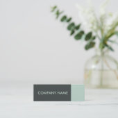 ミントグリーンモダン スキニー名刺 (スタンド正面)