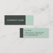 ミントグリーンモダン スキニー名刺 (正面/裏面)