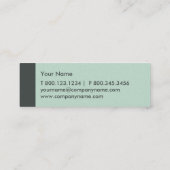 ミントグリーンモダン スキニー名刺 (裏面)