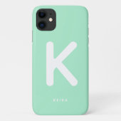 ミントグリーンモノグラムフォンケース Case-Mate iPhoneケース (裏面)