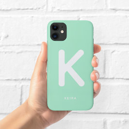 ミントグリーンモノグラムフォンケース iPhone 11 ケース