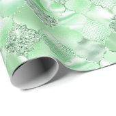 ミントグリーンモロッコクローバーパターン ラッピングペーパー (ロールコーナー)