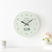 ミントグリーンヨガ ラージ壁時計 (ホーム)