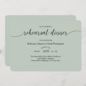 ミントグリーンリハーサルディナー招待状 招待状 (正面/裏面)