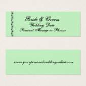 ミントグリーンリマインダー挿入 – 結婚式招待状 (正面&裏面)