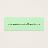 ミントグリーンリマインダー挿入 – 結婚式招待状 (裏面)