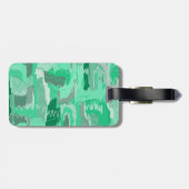 ミントグリーンリー抽象芸術 ラゲッジタグ (裏面横)