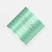 ミントグリーンリ結婚ボンブライダルシャワー スタンダードランチョンナプキン (角)