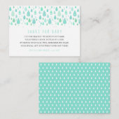 ミントグリーンレインドロップズブックスベビーリクエスト エンクロージャーカード (正面/裏面)