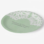 ミントグリーンレエレガントース紙プレート ペーパープレート (アングル)