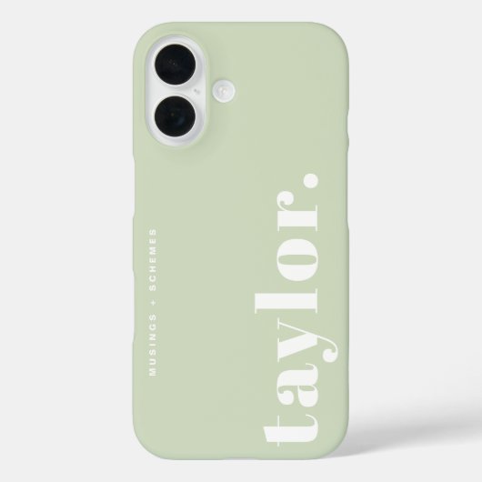 ミントグリーンレトロタイポグラフィ パーソナライズされた Case-Mate iPhoneケース (裏面)