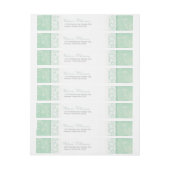 ミントグリーンレース返信シール ラップアラウンドラベル (シート)