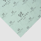 ミントグリーンロゴパターンビジネスブランド包装 薄葉紙 (詳細)