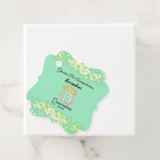 ミントグリーンヴィンテージボホーキンセニェラスペインのの恩恵 フェイバータグ (インサイチュ)