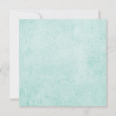 ミントグリーンヴィンテージ紙テクスチャ汎用パーティー 招待状 (裏面)