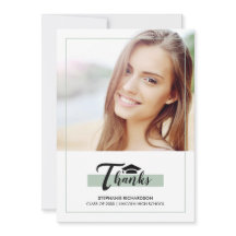 ミントグリーン卒業ありがとうフォトカード