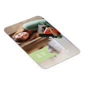 ミントグリーン卒業写真アナウンスメントマグネット マグネット (右側)