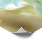 ミントグリーン多肉性サボテン花自然ファインアート ポスター (角)