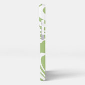 ミントグリーン大理石パターン iPhoneケース (左側面)